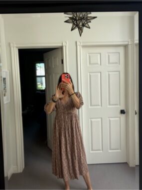 saltwater LUXE  Floral V‑Neck Midi Dress